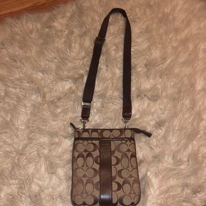 Coach Swingpack Signature Logo Canvas CrossbodyBag